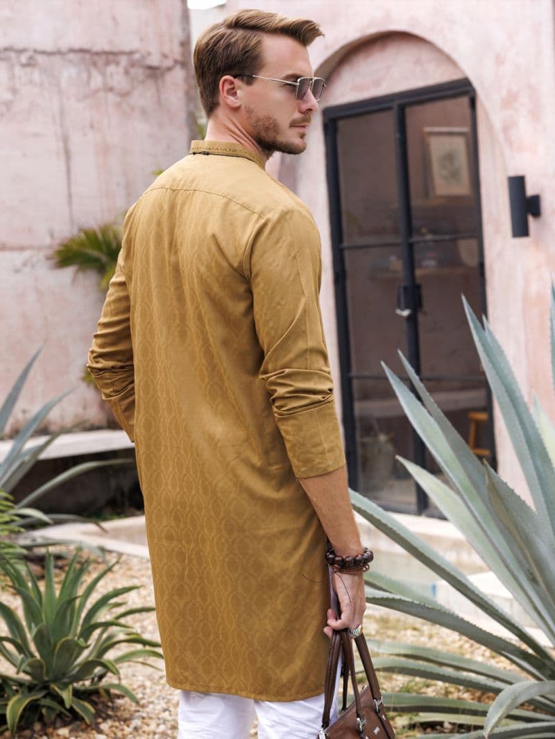 Mustard Blended Kurta thumbnail