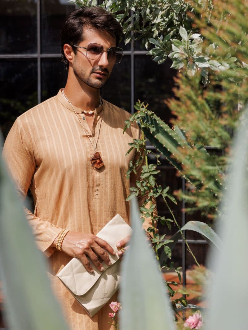 Beige Cotton Kurta thumbnail