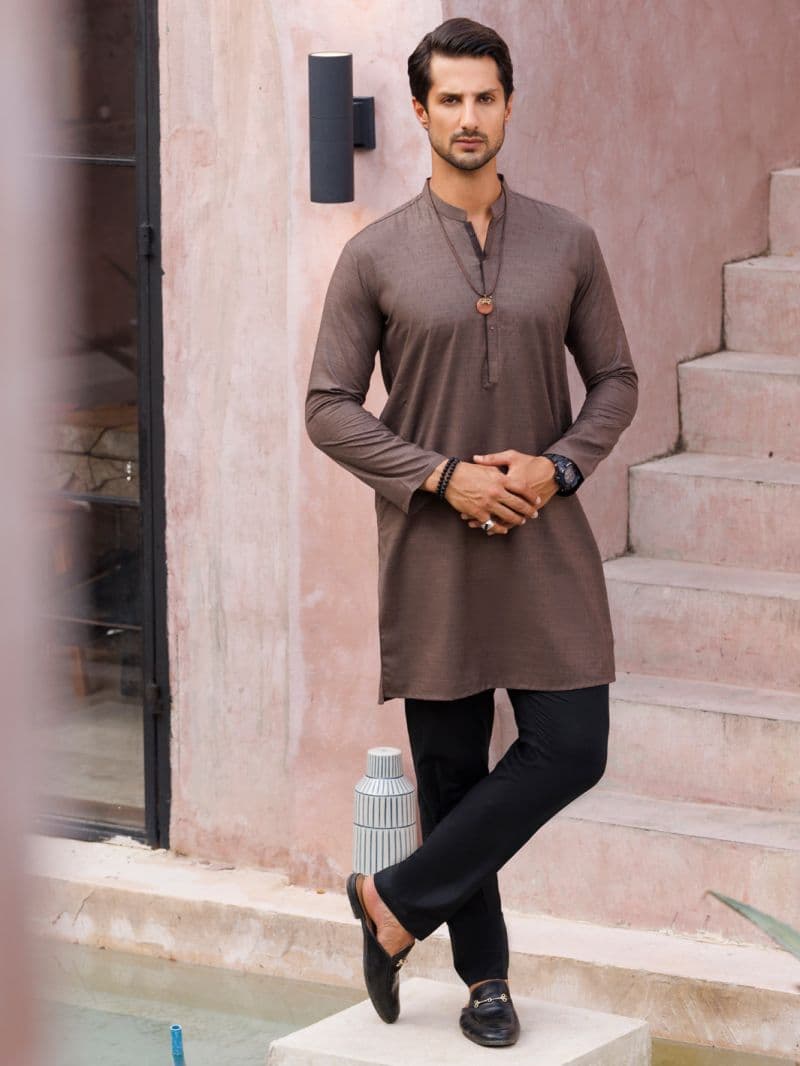 Brown Blended Kurta thumbnail
