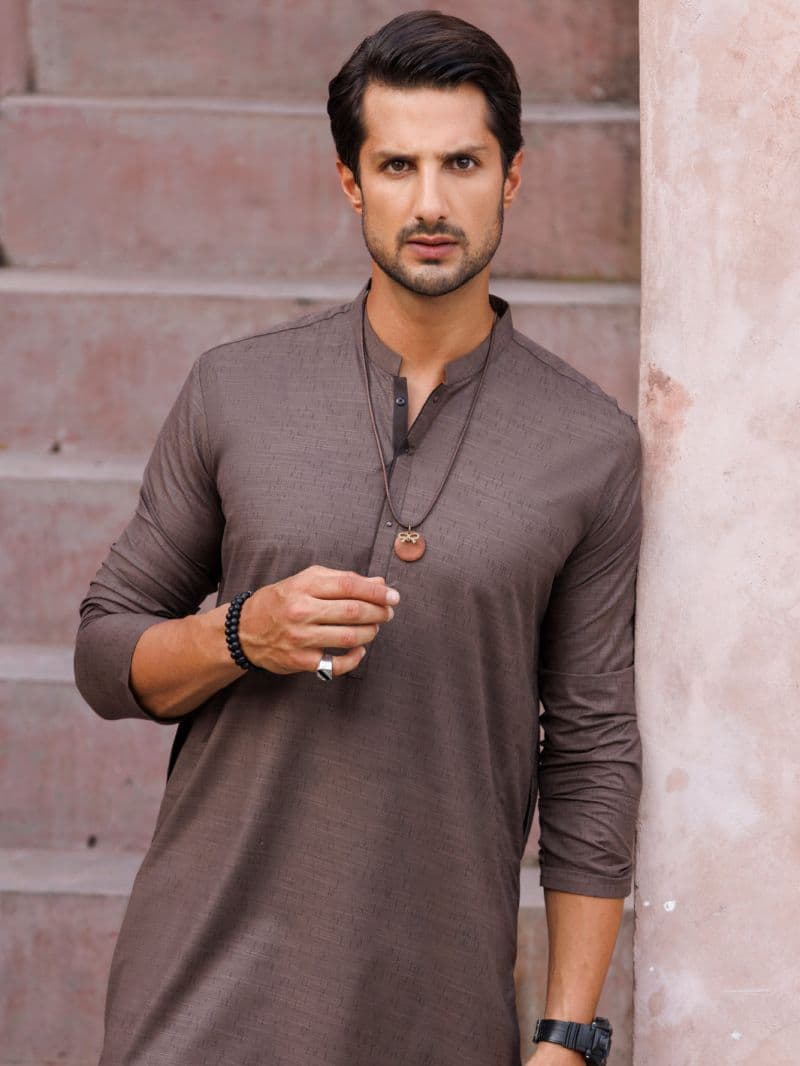 Brown Blended Kurta thumbnail