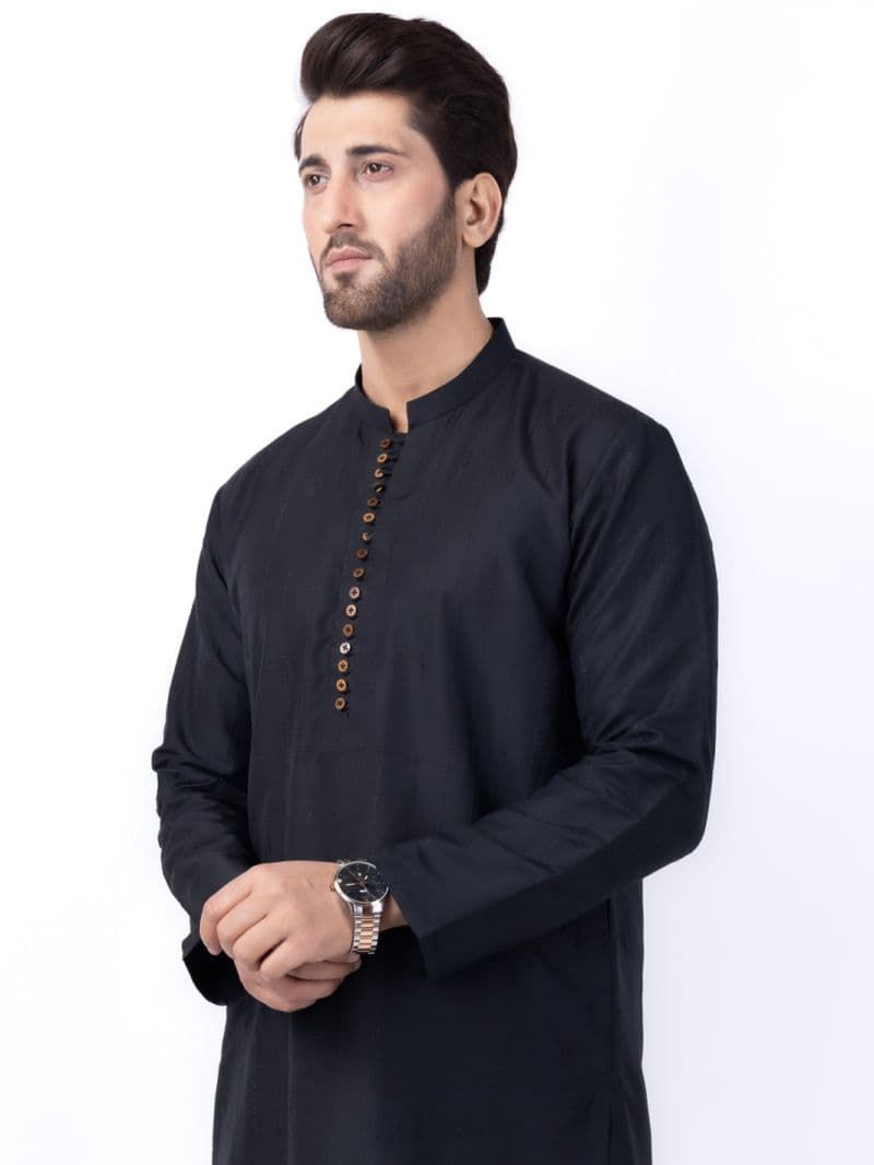 Black Blended Kurta thumbnail