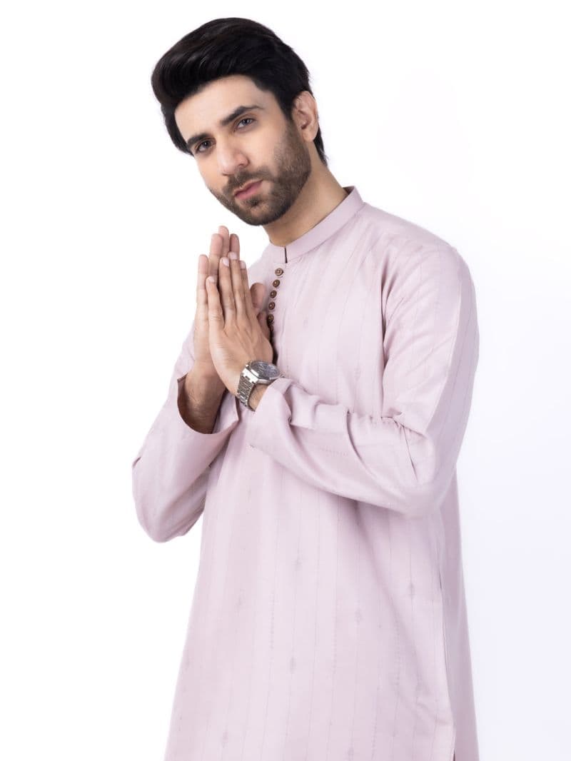 Lilac Blended Kurta thumbnail