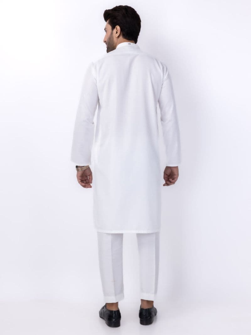 White Blended Kurta thumbnail
