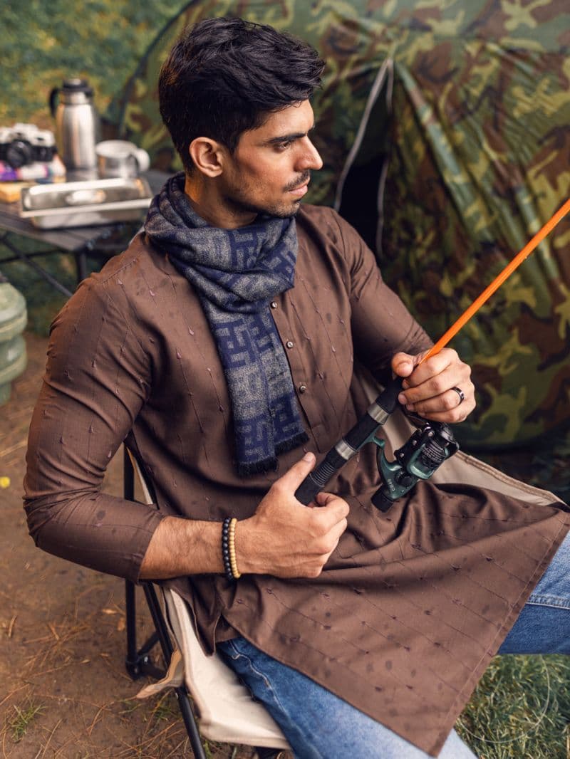 Brown Blended Kurta thumbnail