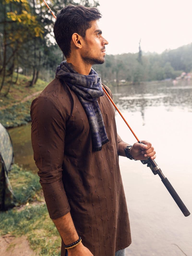 Brown Blended Kurta thumbnail