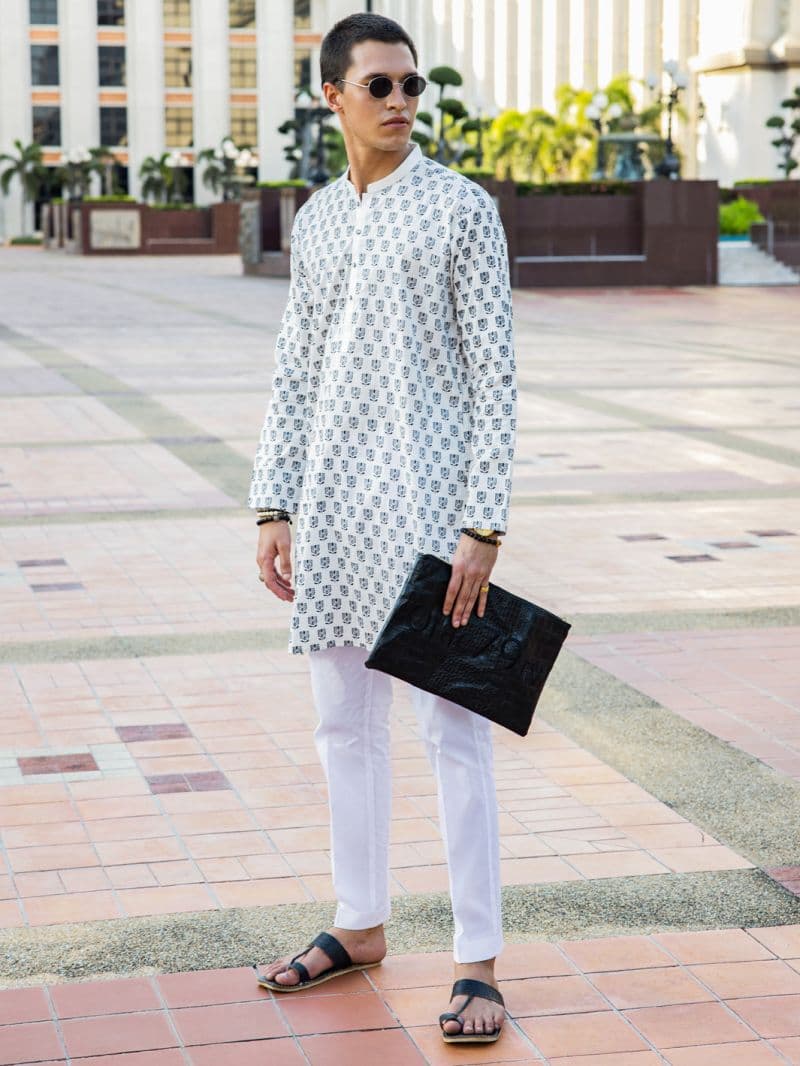 White Cotton Kurta thumbnail