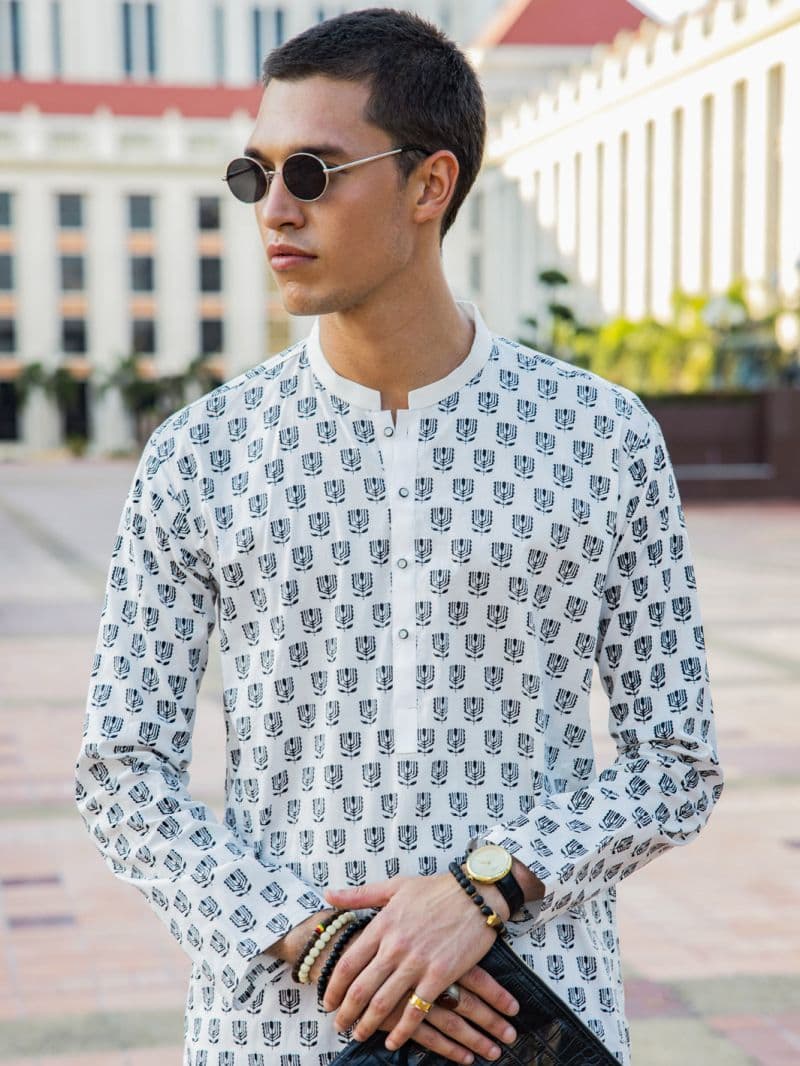White Cotton Kurta thumbnail