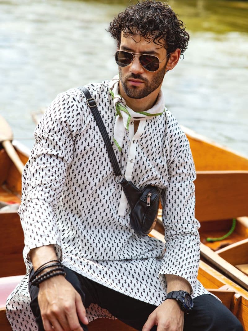 White Cotton Kurta thumbnail