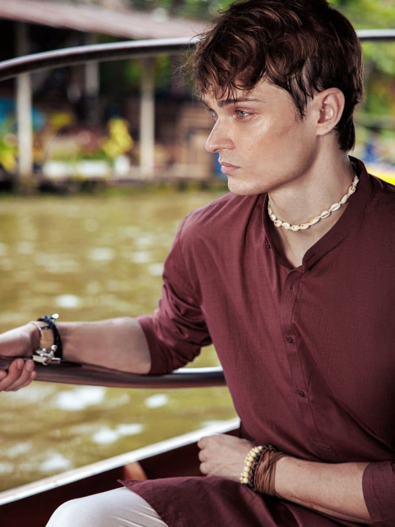 Rust Red Cotton Kurta thumbnail