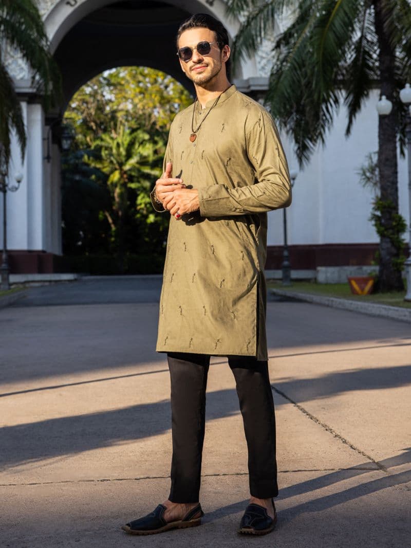 Green Cotton Kurta thumbnail