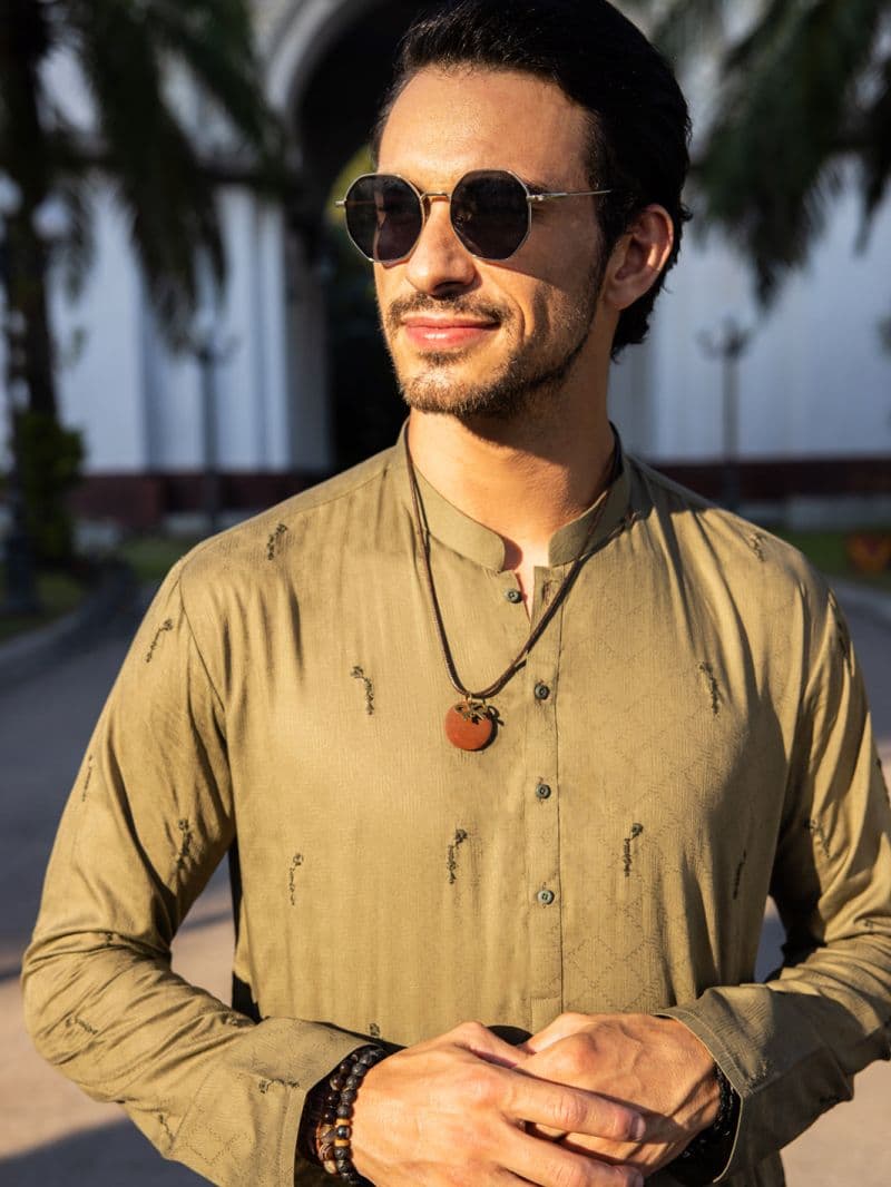 Green Cotton Kurta thumbnail