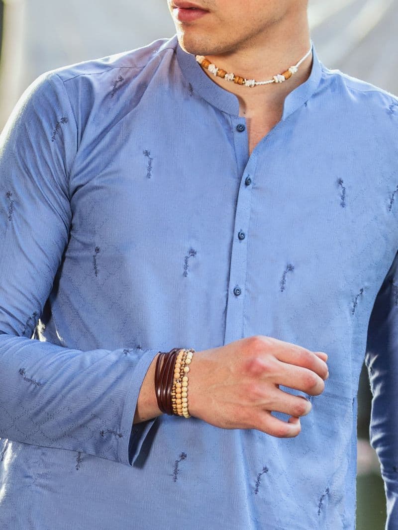 Blue Cotton Kurta thumbnail