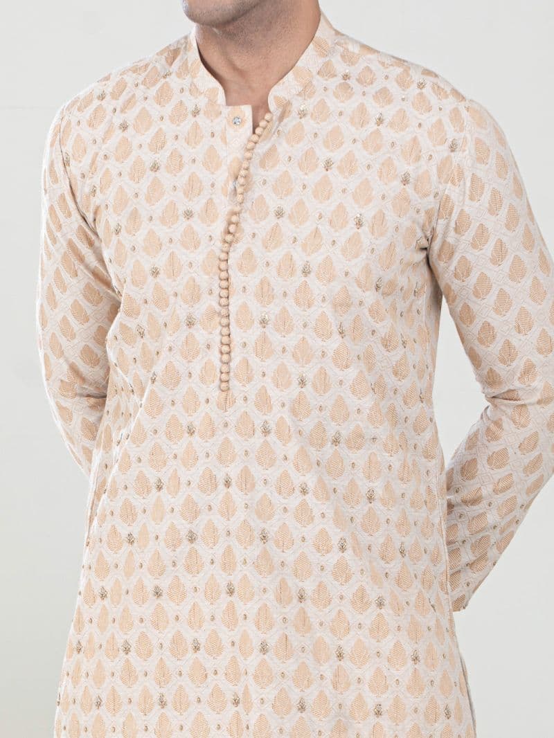 Beige Blended Formal Kurta thumbnail