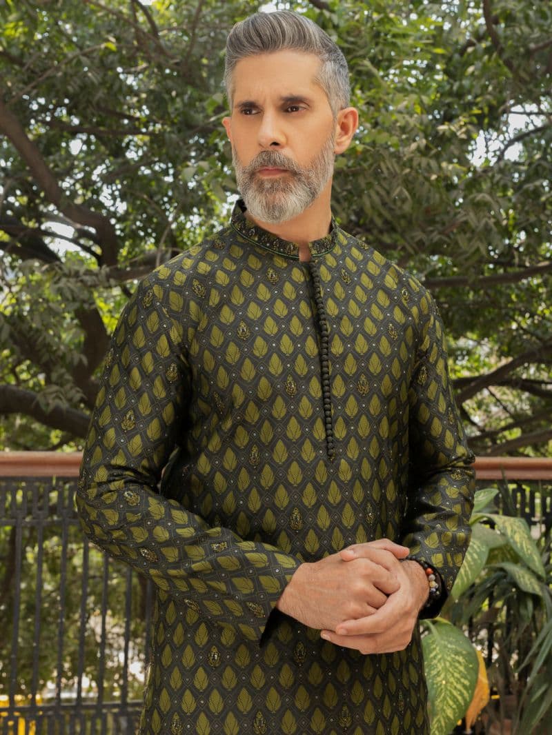 Green Blended Formal Kurta thumbnail
