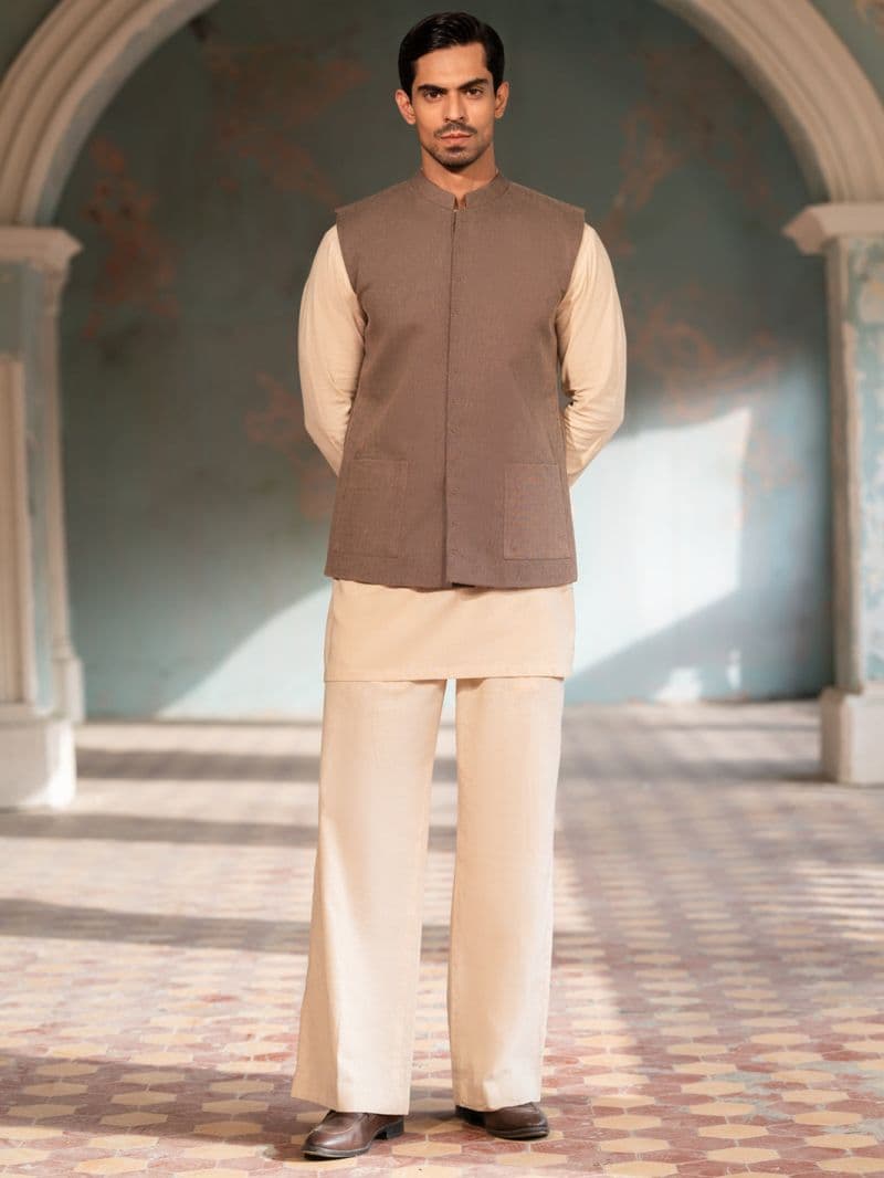 Brown Cotton Waistcoat thumbnail