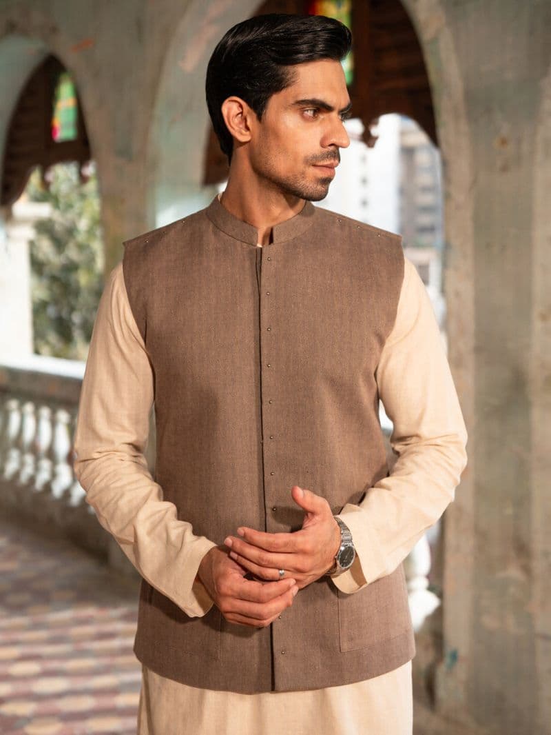 Brown Cotton Waistcoat thumbnail