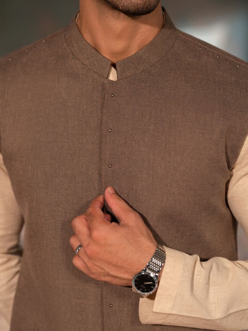 Brown Cotton Waistcoat thumbnail