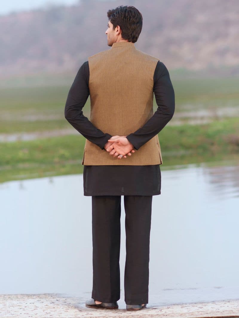 Mustard Cotton Cut & Sew Waistcoat thumbnail