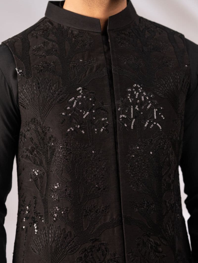 Black Semi-Formal Waistcoat thumbnail