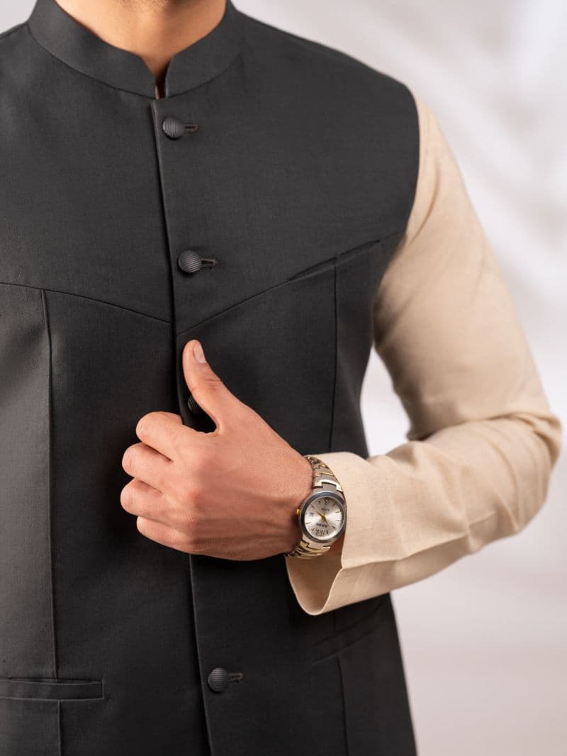 Grey Cut & Sew Waistcoat thumbnail