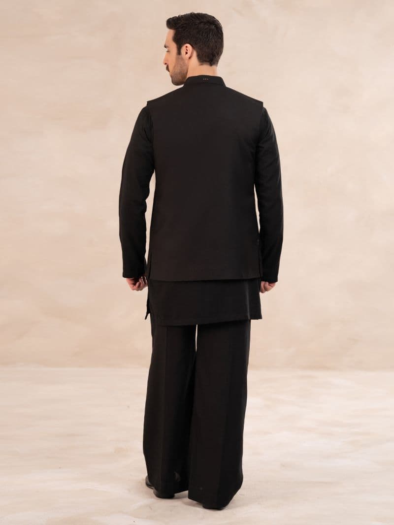 Black Plain Waistcoat