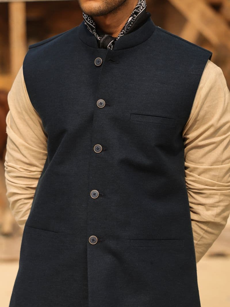 Navy Blue Waistcoat thumbnail