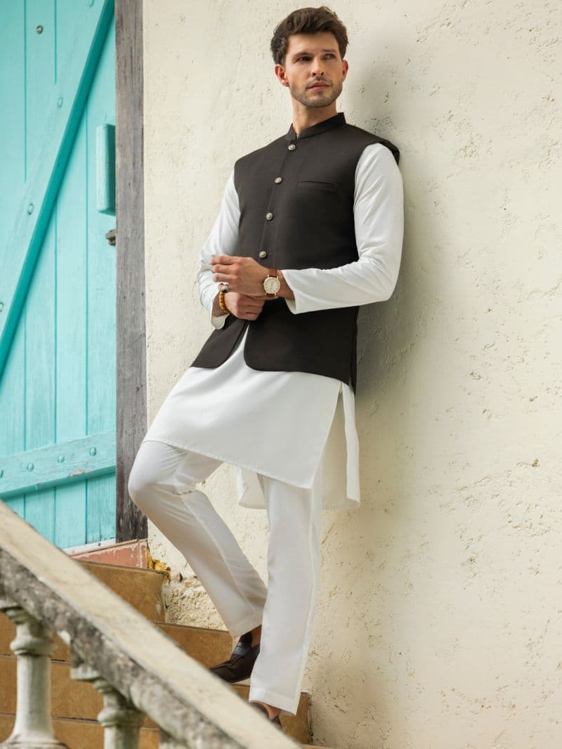 Dark Brown Blended Waistcoat thumbnail