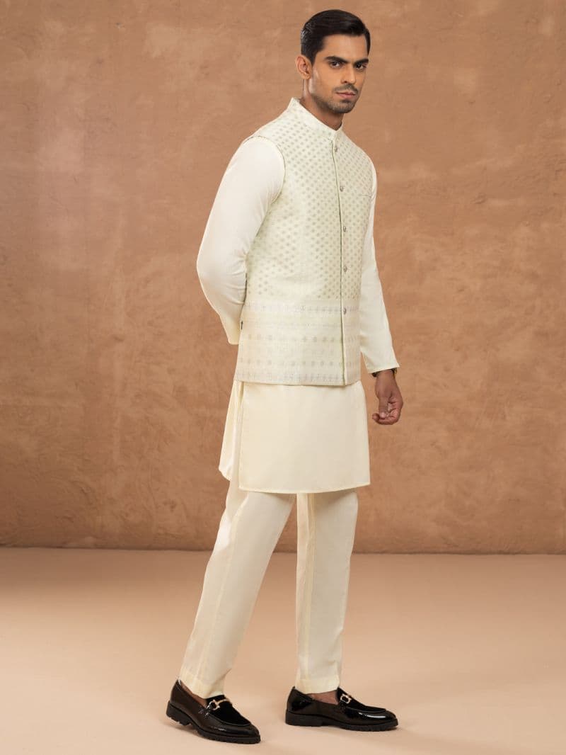 Light Green Blended Waistcoat thumbnail