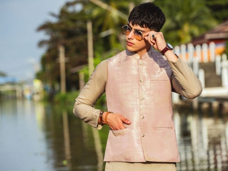 Tea Pink Blended Waistcoat thumbnail