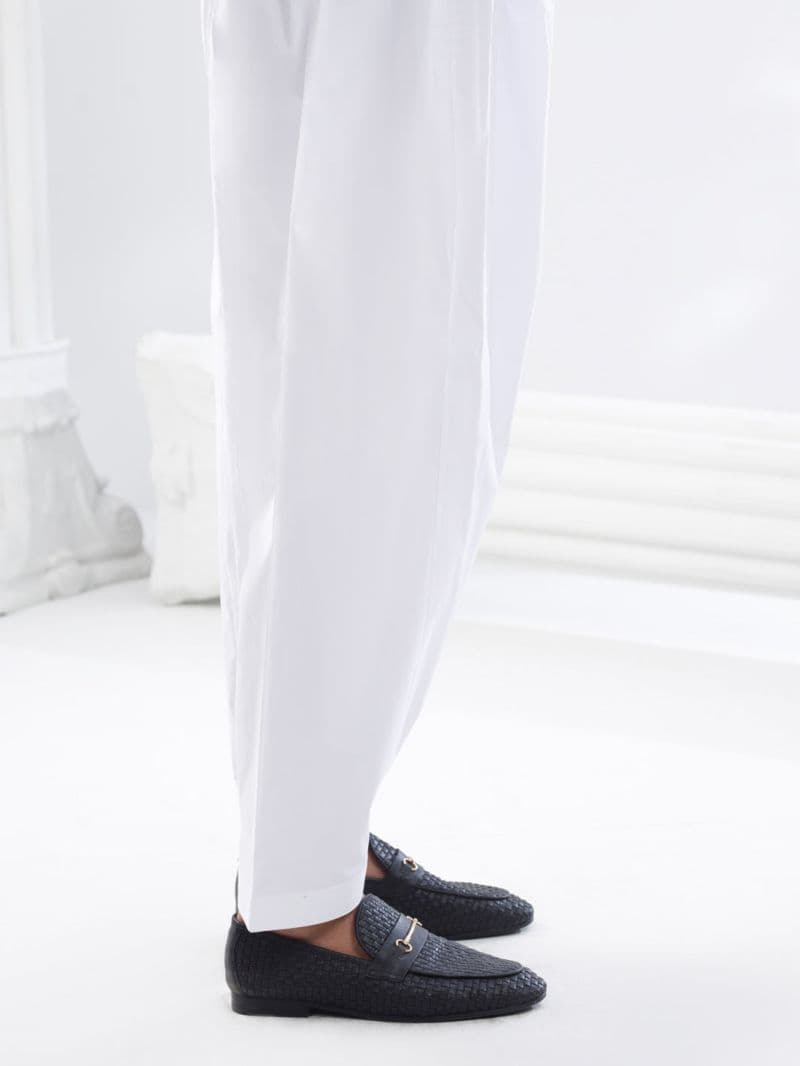 White Cotton Silk Shalwar thumbnail
