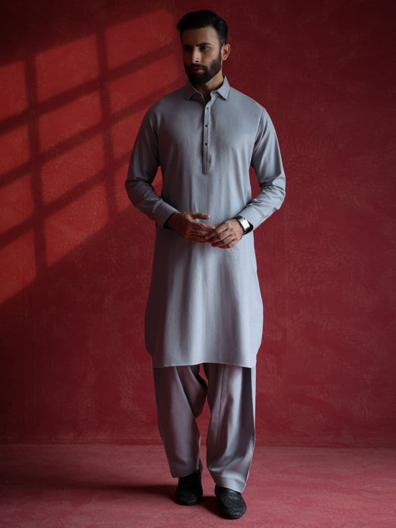 Grey Kameez Shalwar thumbnail