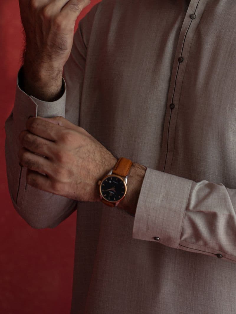 Sand Brown Kameez Shalwar