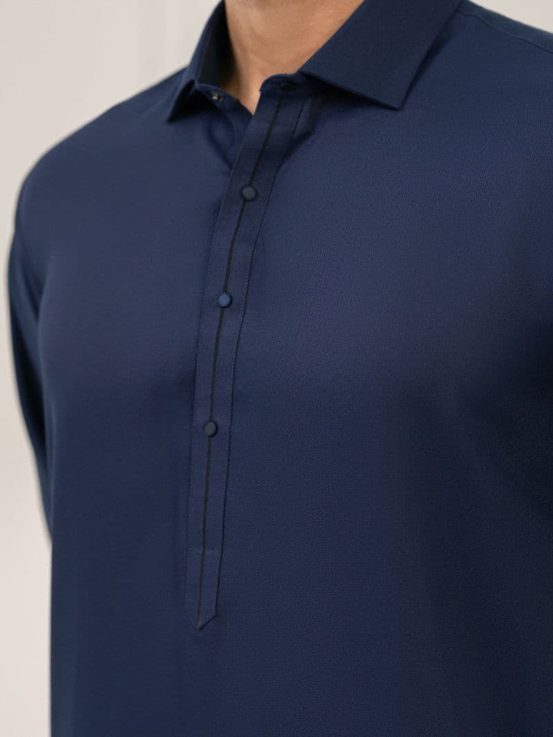 Navy Blue Kameez Shalwar