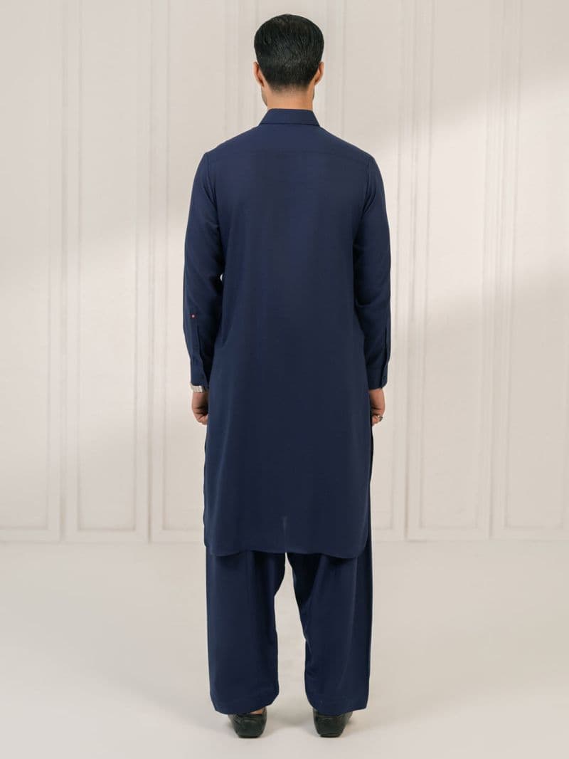 Navy Blue Kameez Shalwar