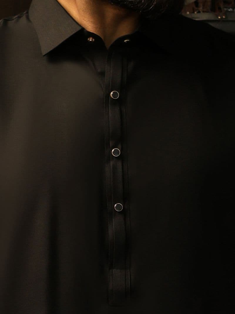 Black Cut & Sew Kameez Shalwar thumbnail