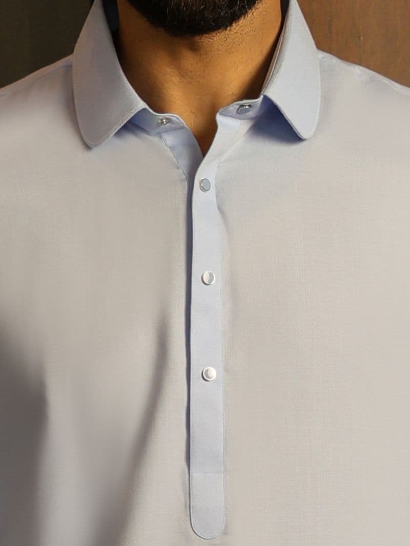 Light Blue Cut & Sew Kameez Shalwar thumbnail