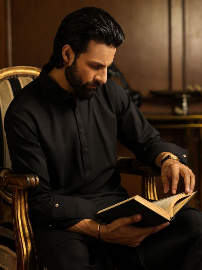 Black Cut & Sew Kameez Shalwar thumbnail