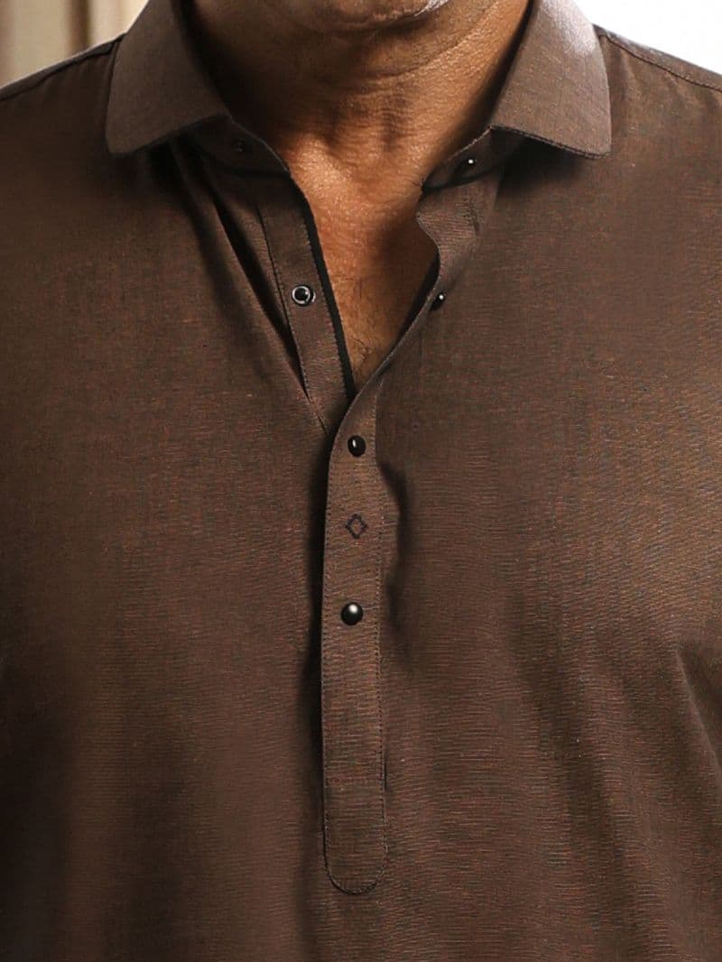 Brown Cuts & Sew Kameez Shalwar thumbnail