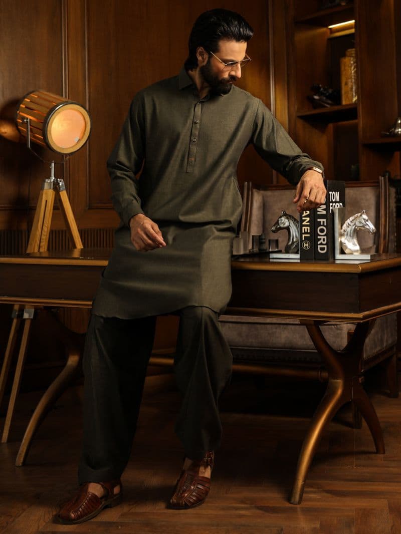 Green Cuts & Sew Kameez Shalwar thumbnail