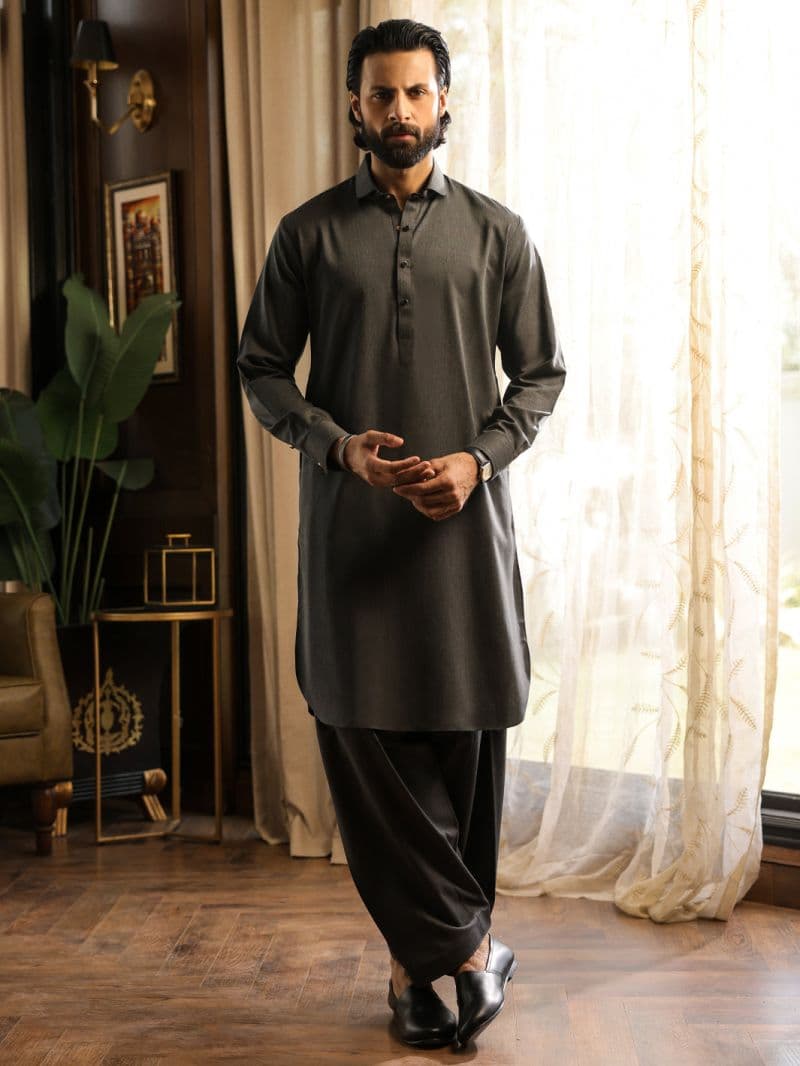 Grey Cuts & Sew Kameez Shalwar thumbnail