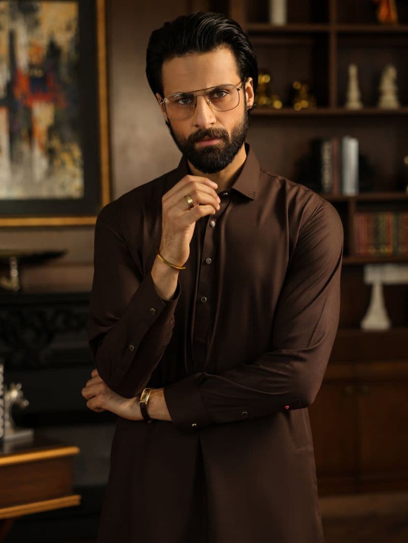 Brown Cut & Sew Kameez Shalwar thumbnail