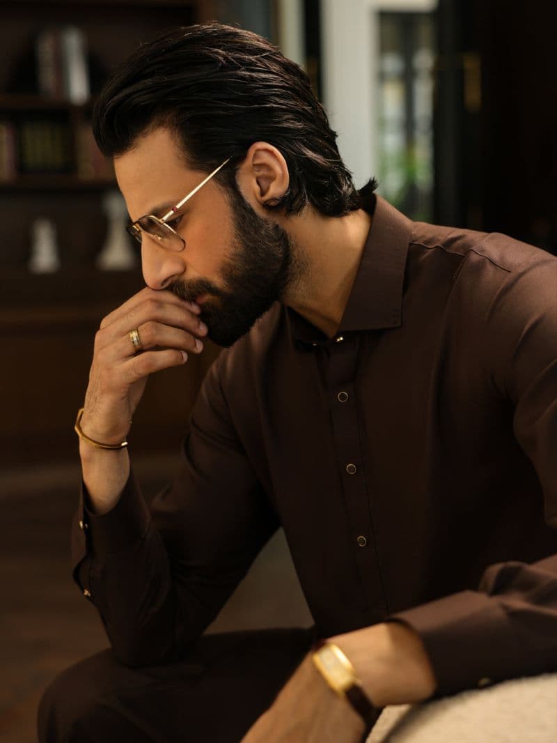 Brown Cut & Sew Kameez Shalwar thumbnail