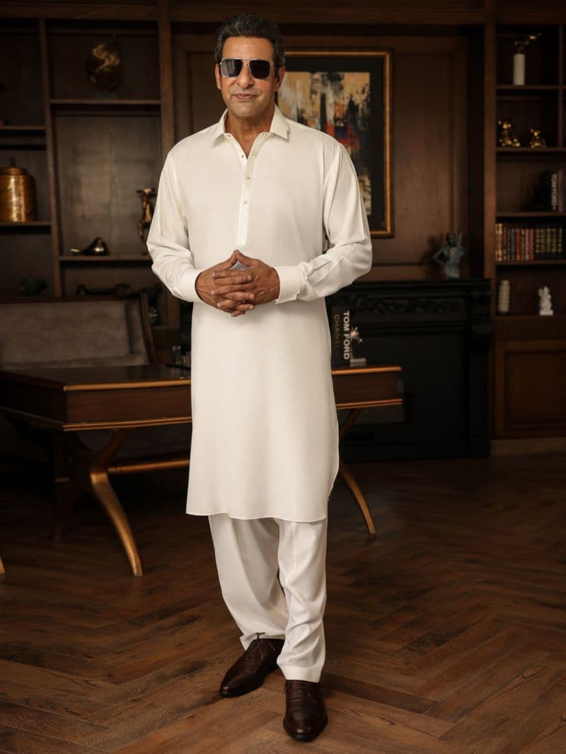 White Cut & Sew Kameez Shalwar thumbnail