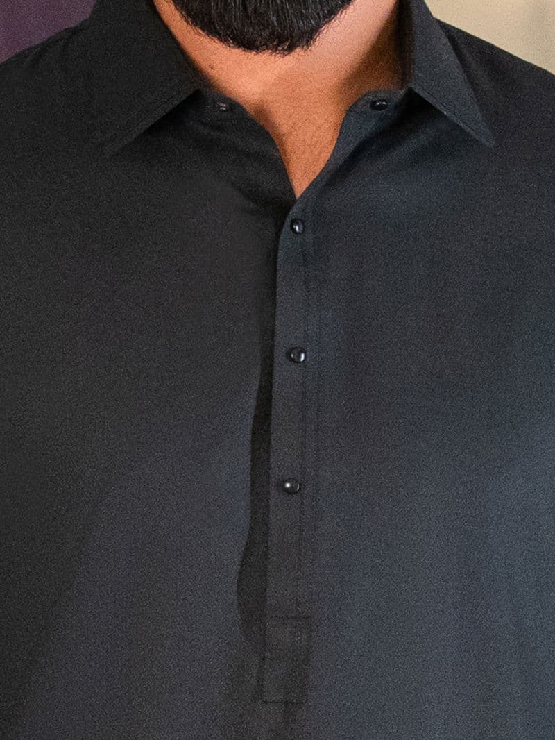 Black Cut & Sew Kameez Shalwar thumbnail