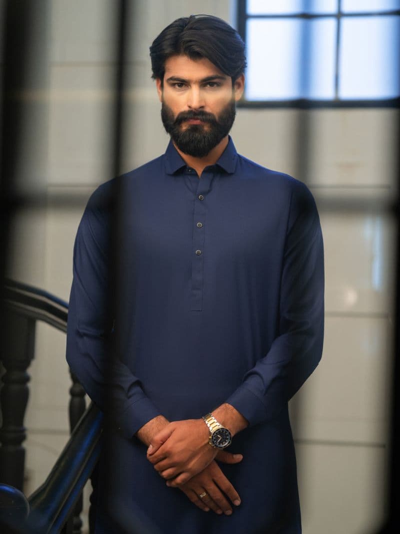Blue Cut & Sew Kameez Shalwar
