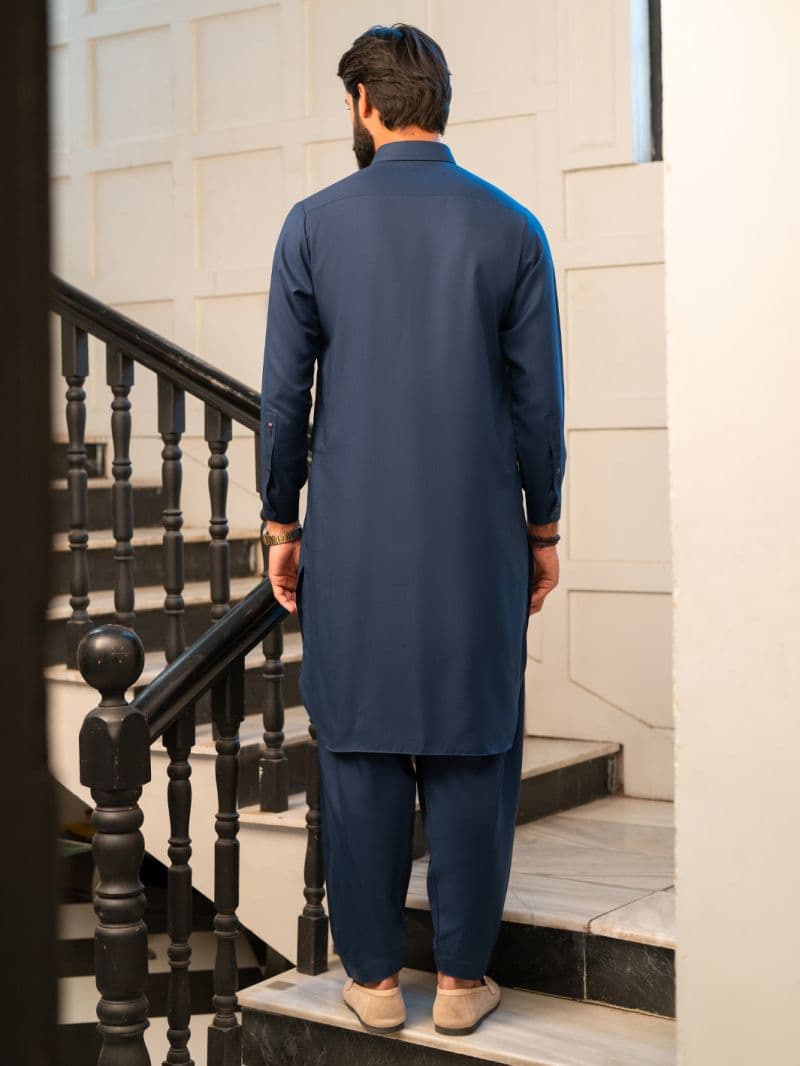 Blue Cut & Sew Kameez Shalwar