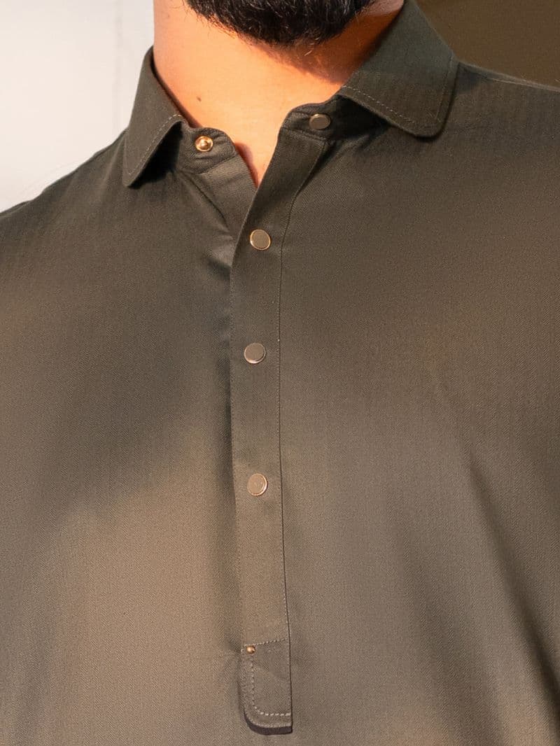 Olive Cut & Sew Kameez Shalwar thumbnail