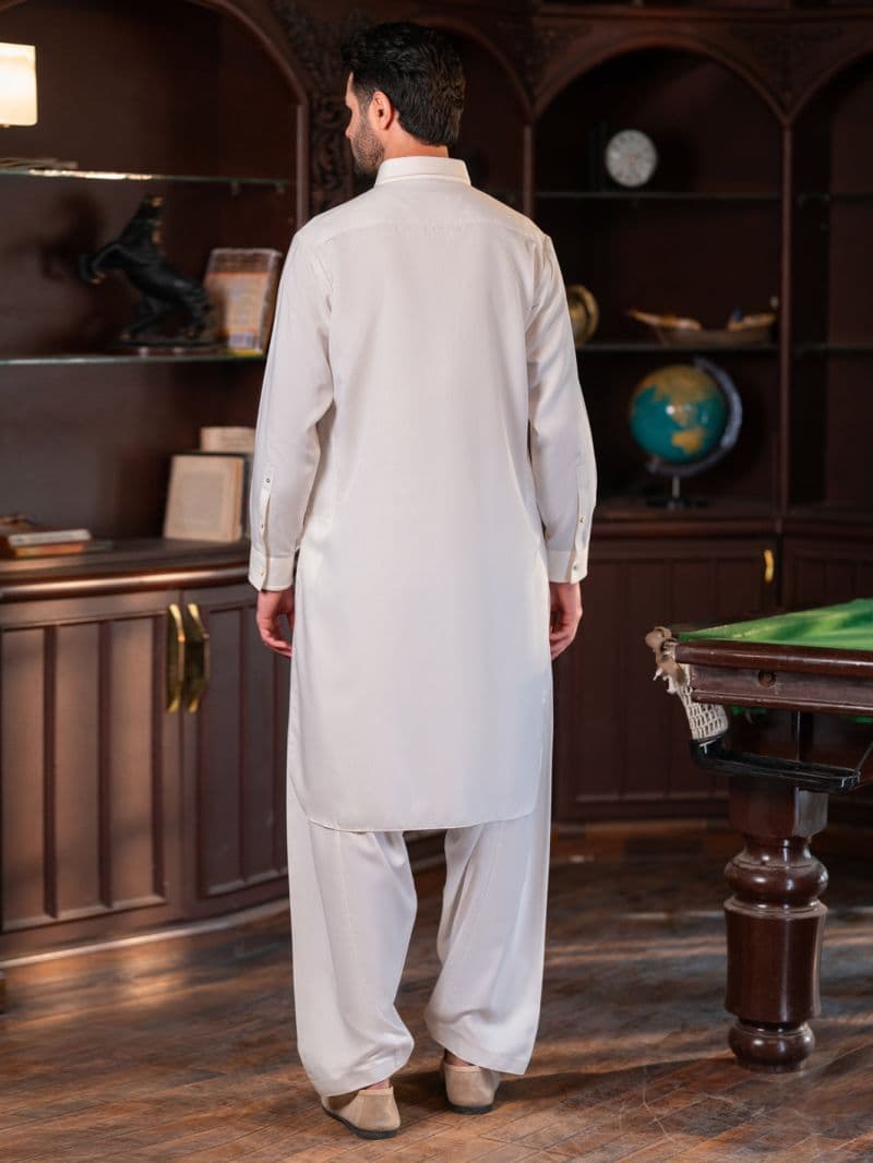 White Plain Kameez Shalwar thumbnail