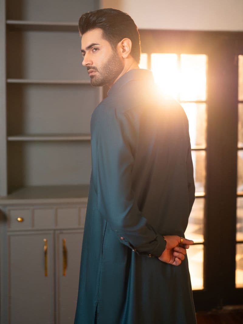 Teal Cut & Sew Kameez Shalwar thumbnail