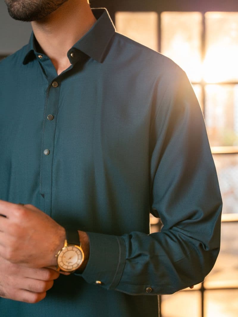 Teal Cut & Sew Kameez Shalwar thumbnail